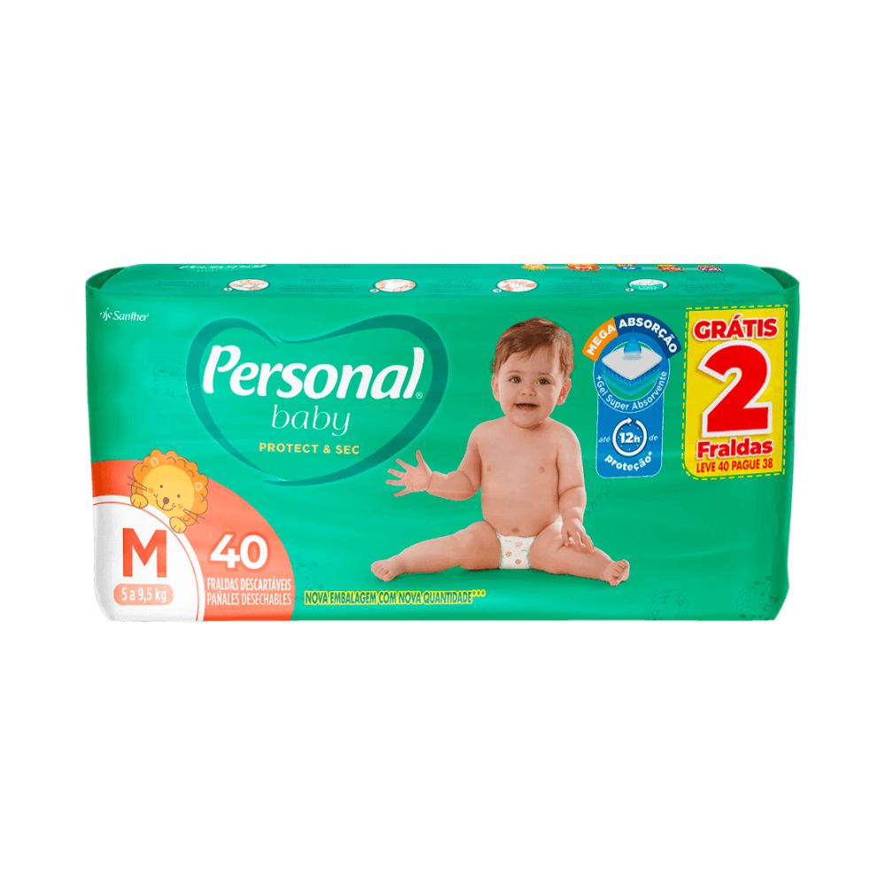 Fralda Personal Baby Mega - Tamanho M c/40 unidades