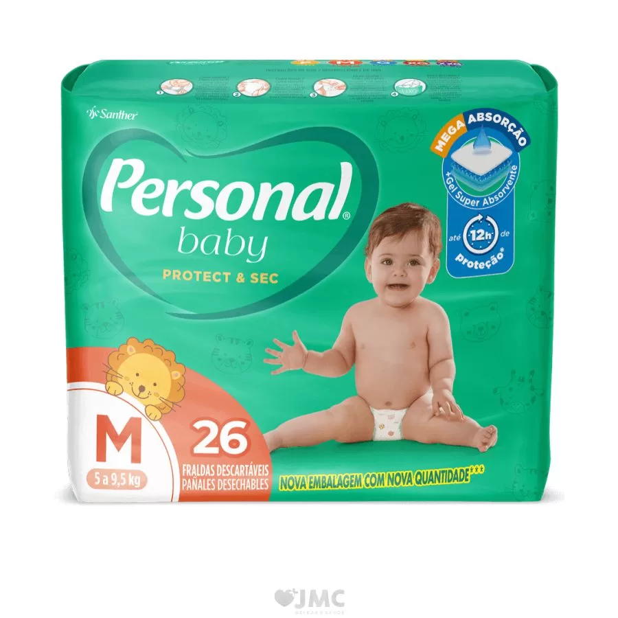 Fralda Personal Baby Jumbo – Tamanho M c26 unidades