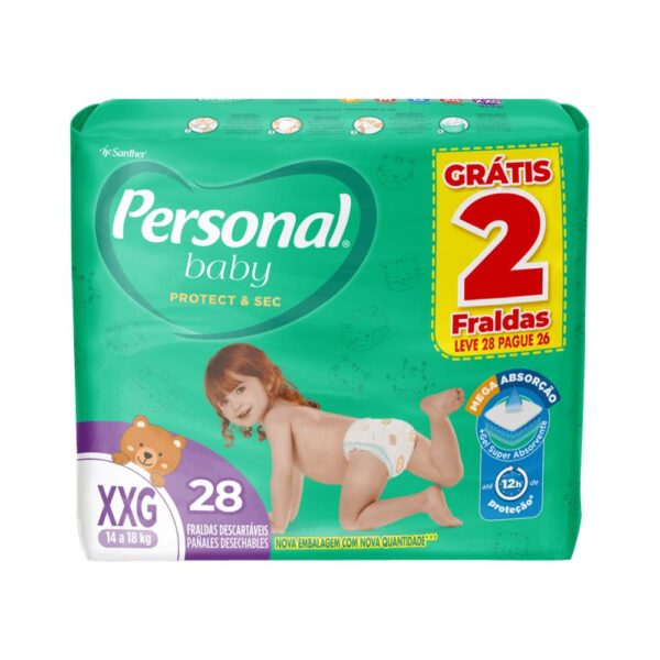 Fralda Personal Baby Mega - Tamanho XXG c/28 unidades
